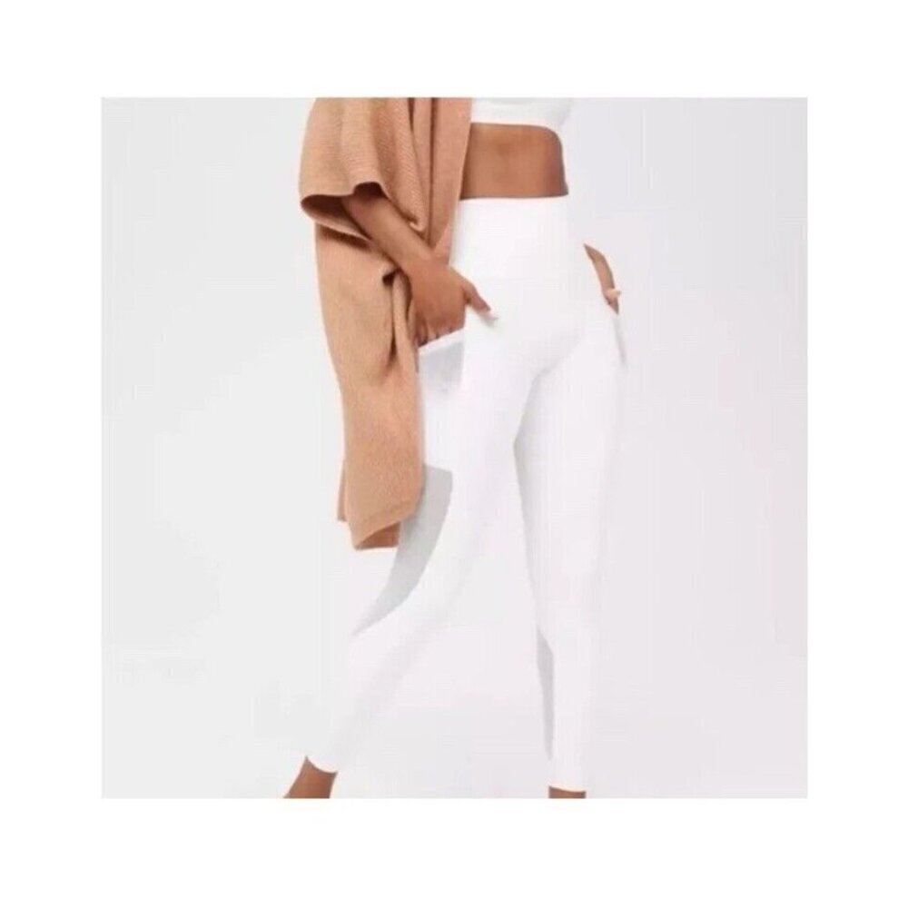 Aerie Offline Size Large Goals 7/8 Legging White Pockets Mesh